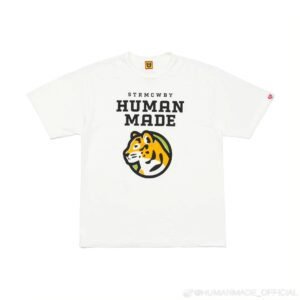 HUMAN MADE Tiger Head Print Japanese Streetwear White T-Shirt