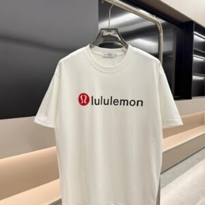 lululemon printed casual style white short-sleeve T-shirt