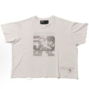 Paly Hollywood Portrait Print Vintage Off-white T-shirt