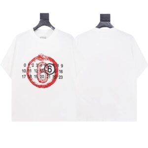 Maison Margiela No.6 Printed Street Style White T-shirt