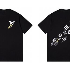 Louis Vuitton Trendy Monogram Black Short Sleeve T-shirt