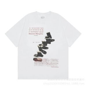 Maison Margiela Printed Vintage Style White T-Shirt