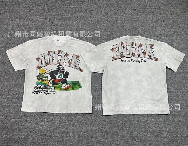 DUAA Summer Running Vintage Style White T-Shirt