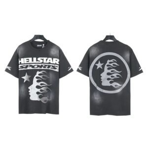 Hellstar Sporty Street Style Black Short Sleeve T-Shirt