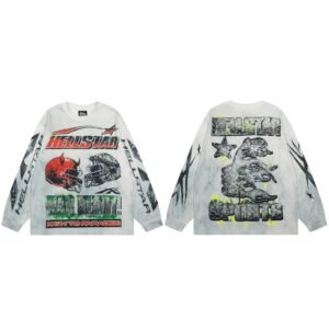 Hellstar Sports Vintage Distressed Off-white Long Sleeve T-Shirt