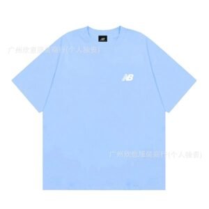 New Balance Classic Minimalist Style Light Blue Short-sleeve T-shirt