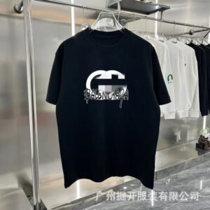 Balenciaga Graffiti Street Style Black Short-sleeve T-shirt