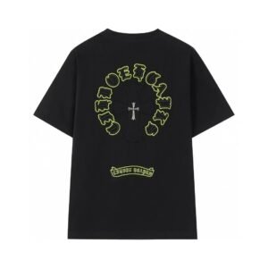 Chrome Hearts Cross Embroidered Street Style Black T-Shirt