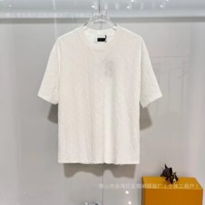 Louis Vuitton Monogram Collection Light Luxury Style White T-Shirt