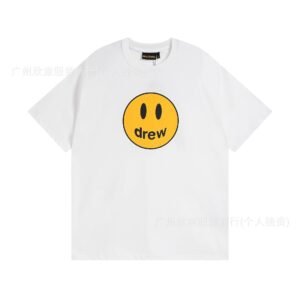 DREW Smiley Series Casual Style White Short-sleeve T-shirt