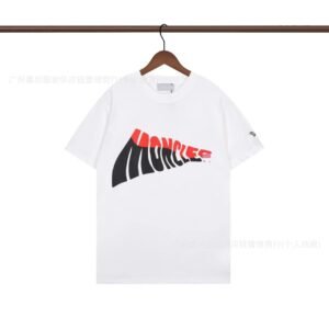 Moncler Trendy Printed White Short-sleeve T-shirt