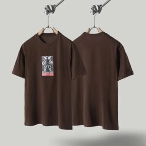 Travis Scott Printed Street Style Brown T-Shirt