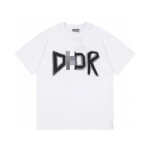 Dior Letter Print Trendy Style White T-Shirt