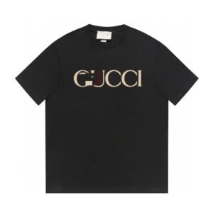 Gucci Classic Print Vintage Style Black T-Shirt