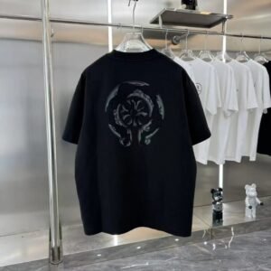 Chrome Hearts Circular Relief Street Style Black Short-sleeve T-shirt