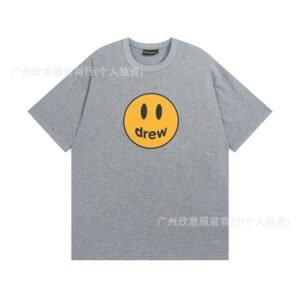 DREW Smiley Series Street Style Gray T-shirt
