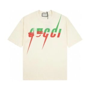 Gucci Color-block Print Casual Style Off-white Short-sleeve T-shirt