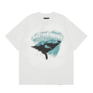 Represent Orca Print Vintage Style White T-Shirt