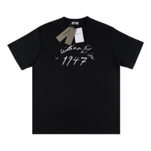 Dior 1947 Collection Handwriting-style Black T-Shirt