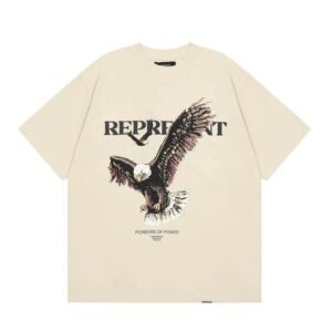 Represent Vintage Eagle Print Apricot T-Shirt