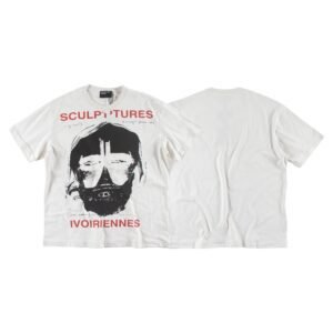 ERD Sculpture Figure Vintage Style Off-white Short Sleeve T-shirt