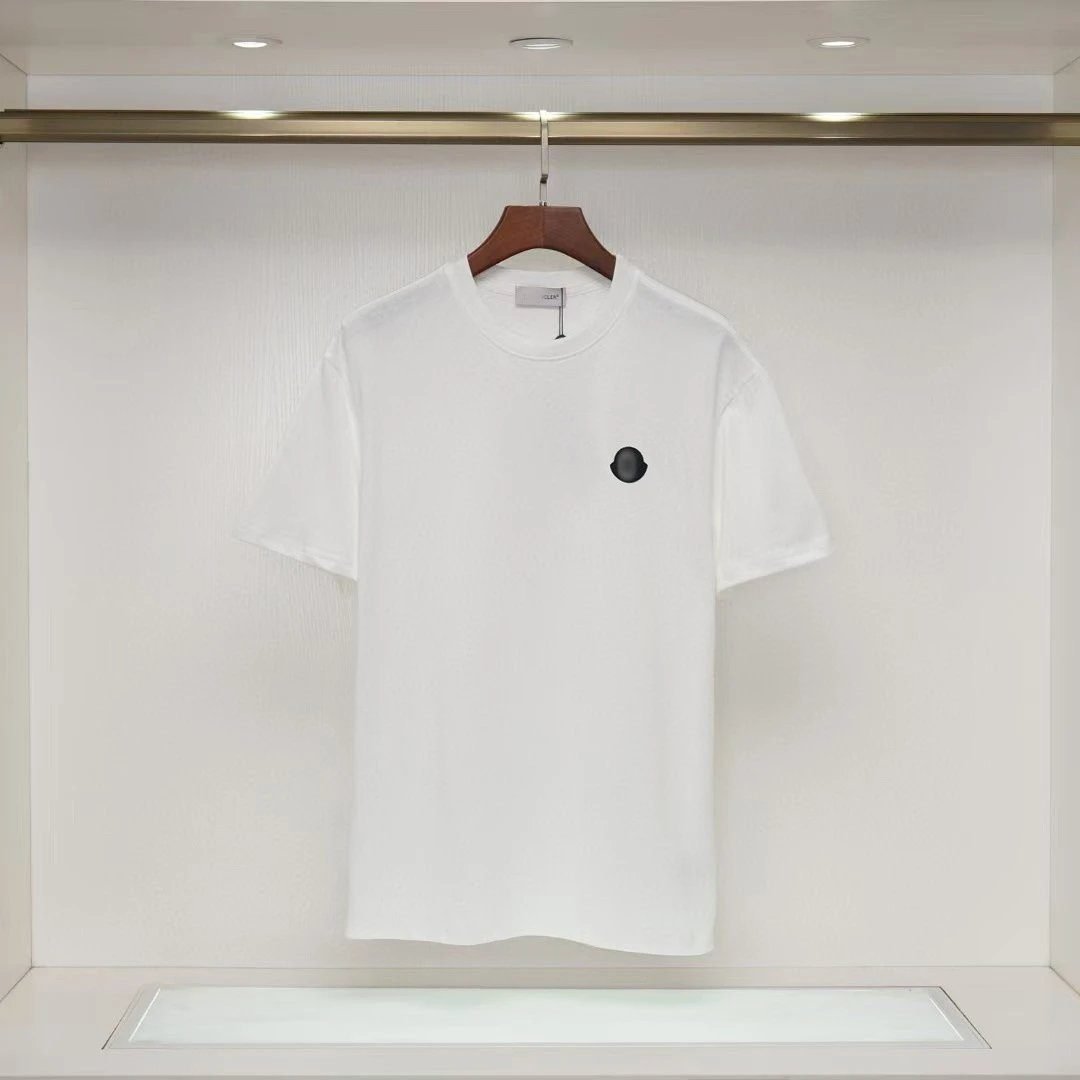 Moncler Minimalist Casual Style White Short-sleeved T-shirt