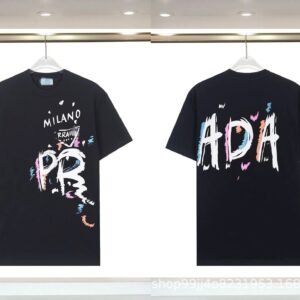 Prada Graffiti Collection Street Style Black T-Shirt