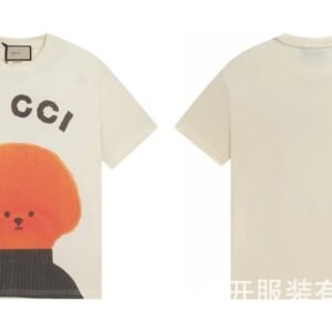 Gucci Bear Print Casual Off-white Short-Sleeve T-Shirt