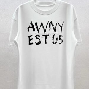 Alexander Wang Graffiti Letter Street Style White T-Shirt