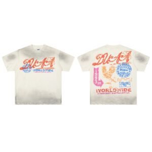 DUAA Falcon Print Vintage Style Off-White T-shirt