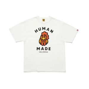 HUMAN MADE x Le Coq Sportif Co-branded Japanese Streetwear White T-Shirt