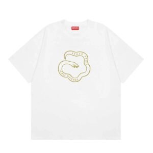 KENZO Spirit Snake Print Casual Style White T-Shirt