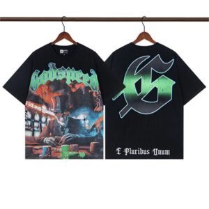 Godspeed Skull Poker Dark Style Black Short Sleeve T-Shirt