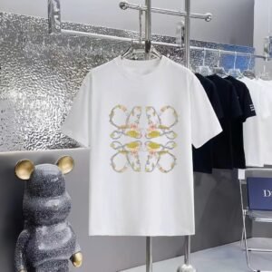LOEWE Wisteria Flower Print Casual White T-Shirt
