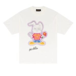 DREW Rabbit Graffiti Cool Trendy Off-white T-shirt