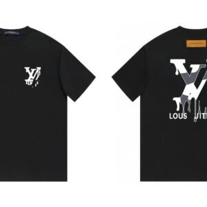 Louis Vuitton Melted Logo Street Style Black Short-sleeve T-shirt