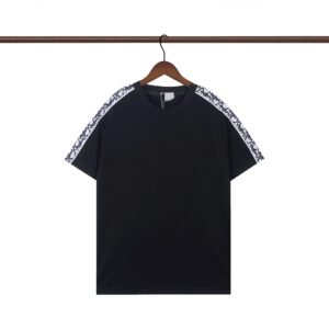 Dior Monogram Webbing Cool Street Style Black T-Shirt