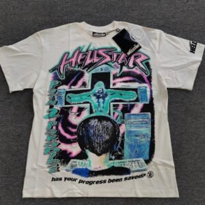 Hellstar Printed Y2K Street Style Off-white Short-sleeve T-shirt