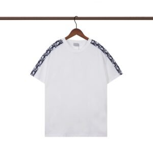 Dior Monogram Logo Tape Casual White T-Shirt