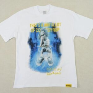 AwfulLot Portrait Print Hip-hop Style White T-shirt