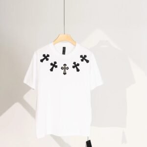 Chrome Hearts Cross Street Style White T-Shirt