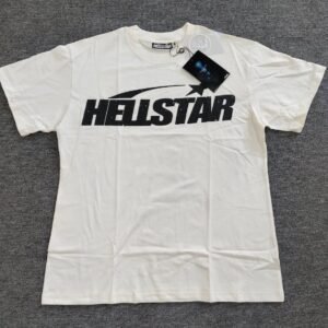 Hellstar Letter Print Street Style Off-white T-Shirt
