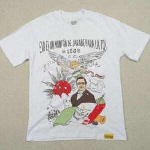 ALOCS Illustration Vintage Street Style White T-Shirt