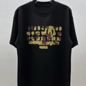 Maison Margiela Numbers Series Street Style Black T-Shirt