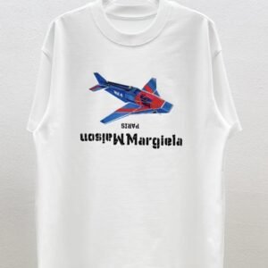 Maison Margiela MM6 Fighter Jet Print White T-Shirt