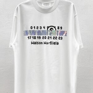Maison Margiela Digital Trendy & Edgy Style White T-Shirt