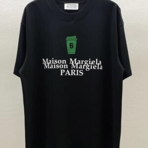 Maison Margiela No.6 Printed Street Style Black T-Shirt