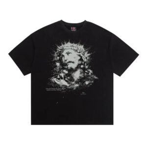 SAINT Jesus with Thorns Vintage Black T-Shirt