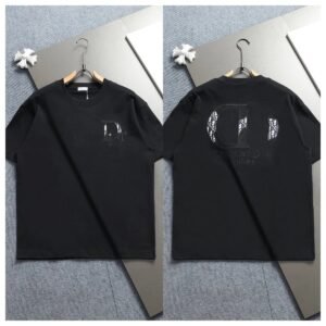 Dior Monogram Light Luxury Style Black Short-sleeve T-shirt