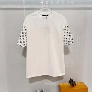 Louis Vuitton Monogram Patchwork Street-Luxury Style White T-Shirt